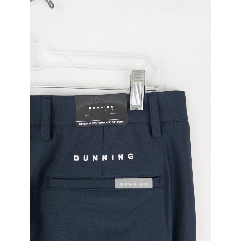 NWT Dunning Golf Pants Mens 32x32 Blue Stretch Peformance Pleated Pockets Chino‎